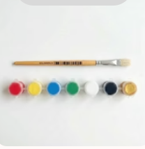 Paint Brush & Paint Pots